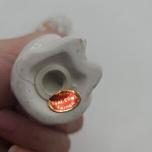 VINTAGE MCM Owl Salt and Pepper Shakers Bone China Floral Butterflie Handpainted